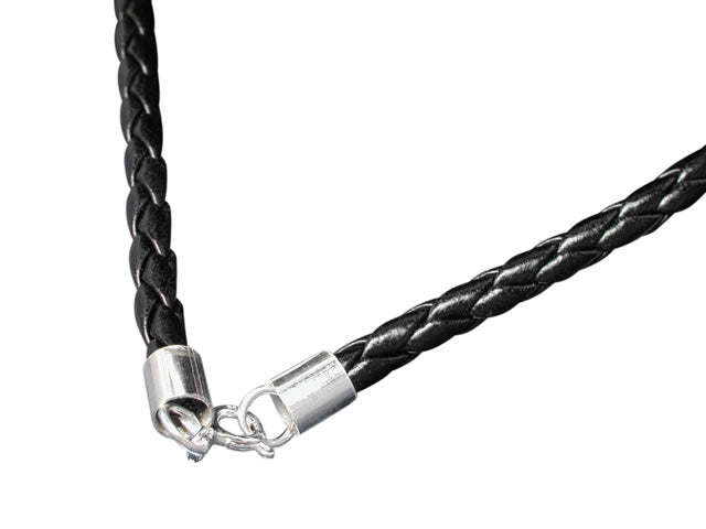 50cm Leather Necklet with Sterling Silver Clasp