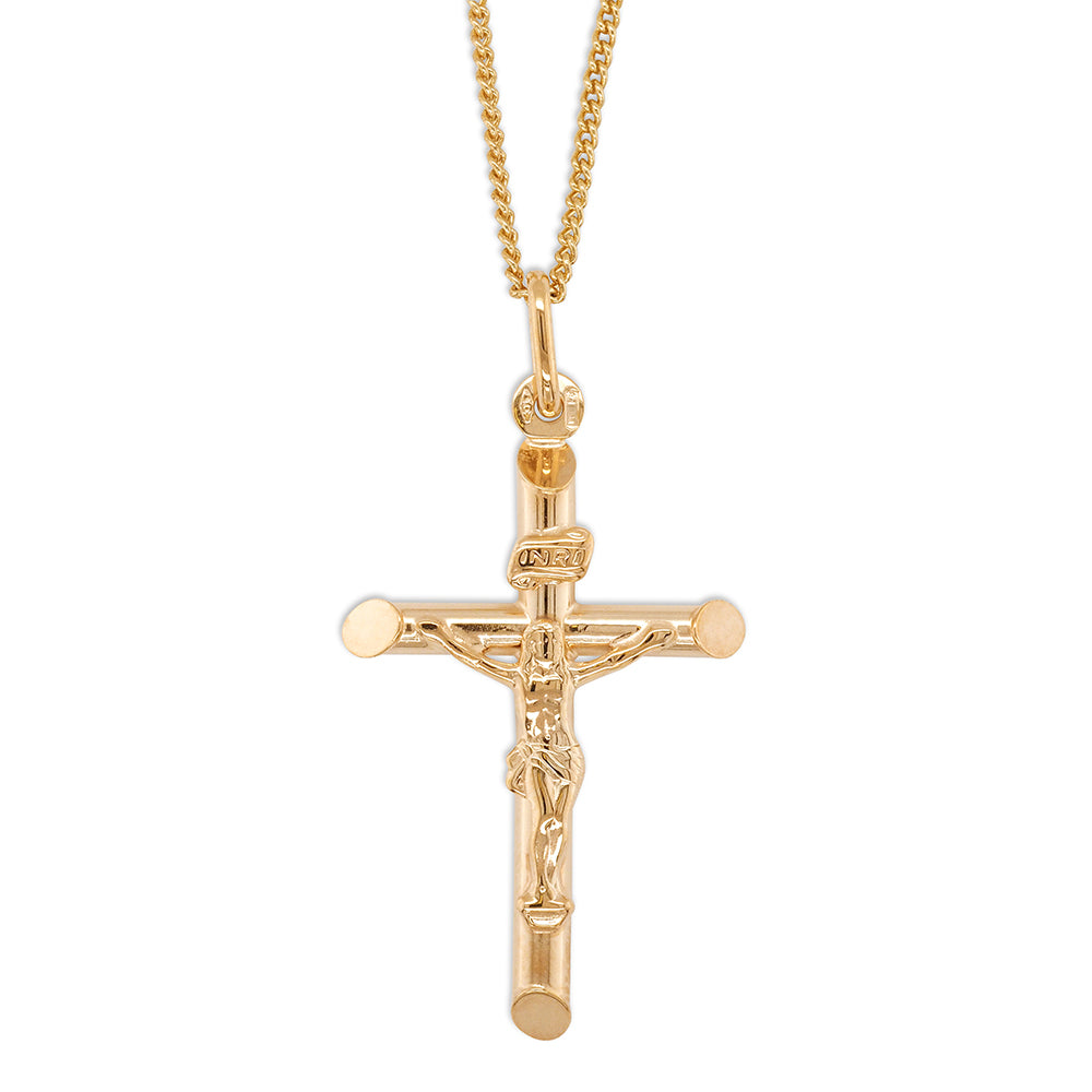 9ct Gold Crucifix 32x22mm Cross Pendant