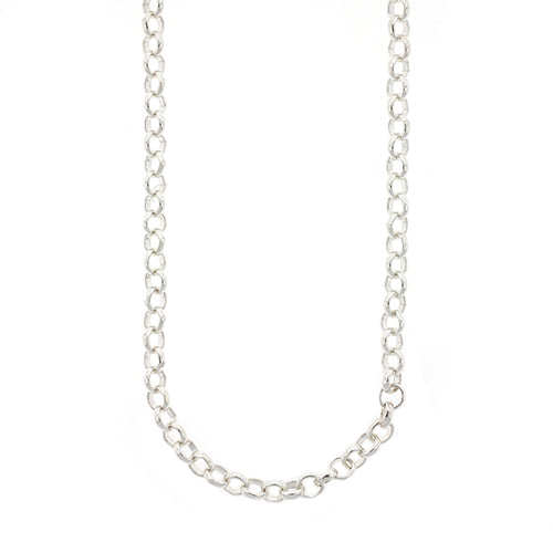 Sterling Silver Circle Belcher-Link Chain