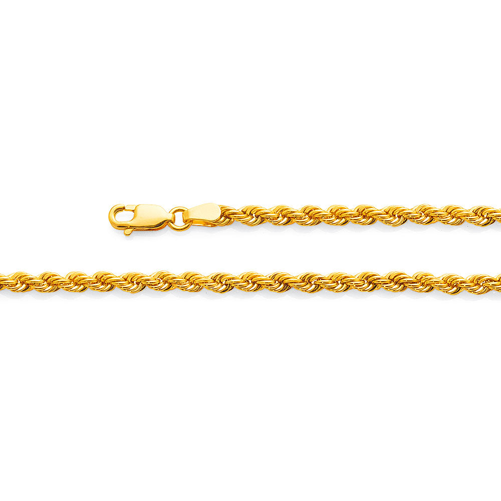 9ct Yellow Gold Rope Link Bracelet