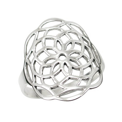 Sterling Silver Flower of Life Ring