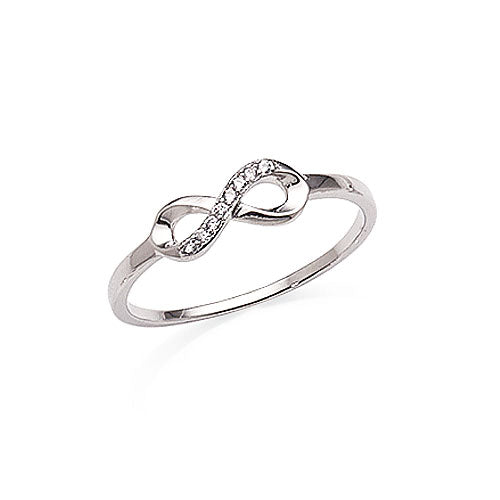 Sterling Silver Cubic Zirconia Infinity Ring