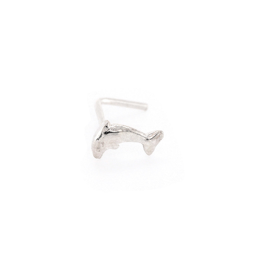 Sterling Silver Dolphin Nose Stud