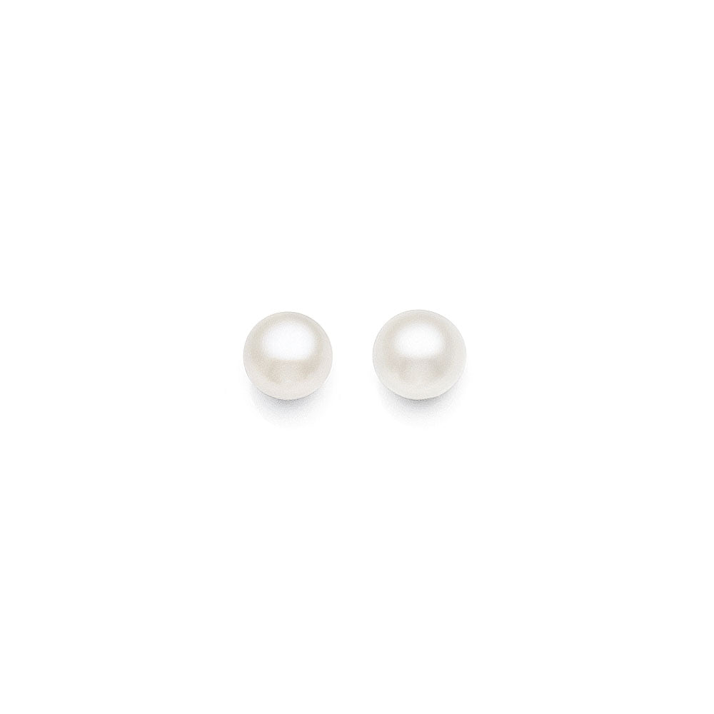 Sterling Silver 6mm Pearl Stud Earrings