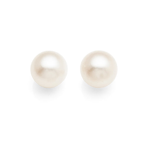 Sterling Silver 5.5-6mm Button Pearl Studs