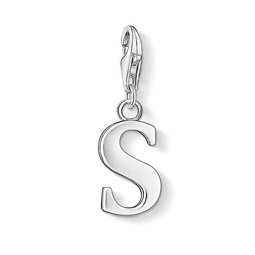 Thomas Sabo Sterling Silver 'S' Letter Initial Charm CC193