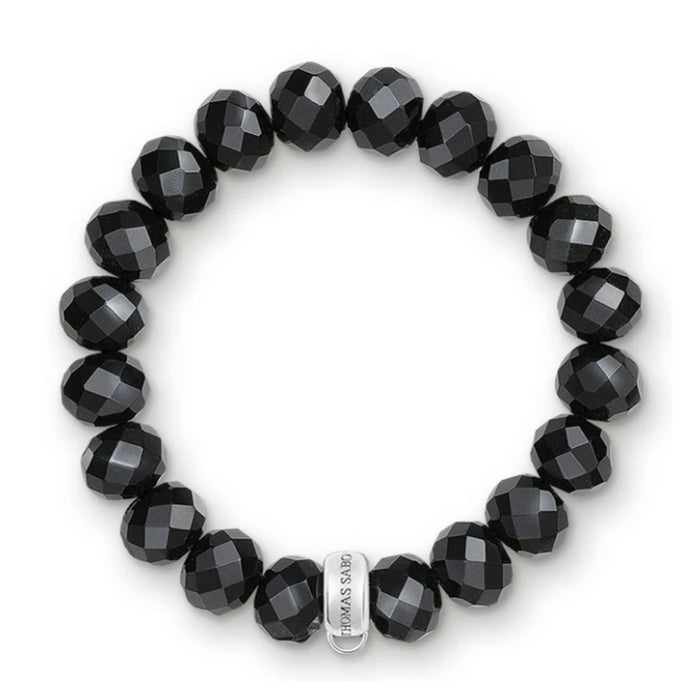 Thomas Sabo Black Obsidian Bead Charm Bracelet CX0035M