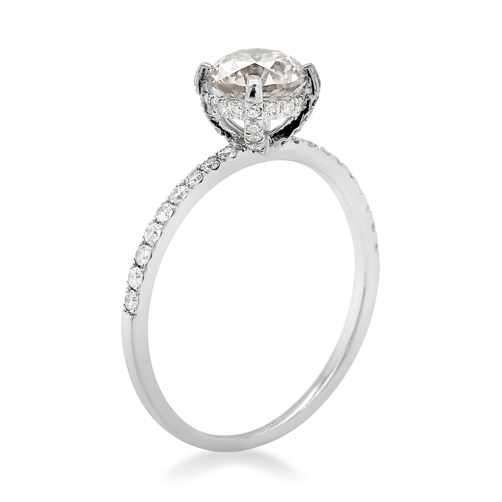 9ct White Gold Brilliant Cut Diamond Engagement Ring TDW 1.3