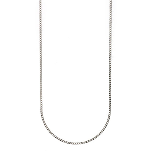 9ct White Gold Fine Curb Link Chain