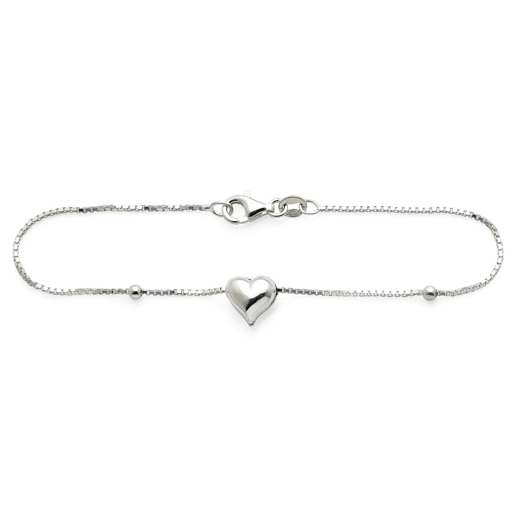 Sterling Silver Heart Bracelet