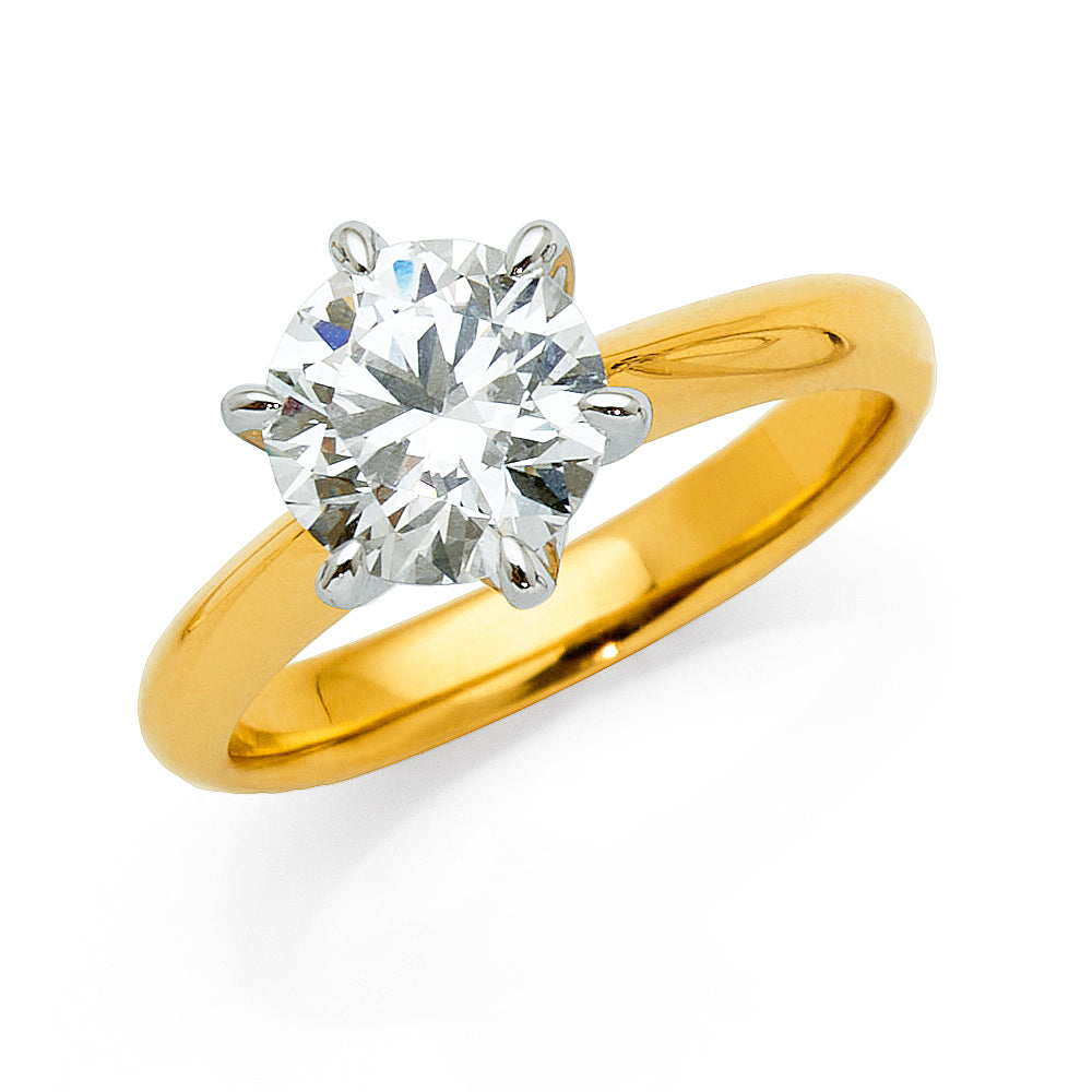 18ct Gold 1.55ct Lab Grown Diamond Solitaire Engagement Ring
