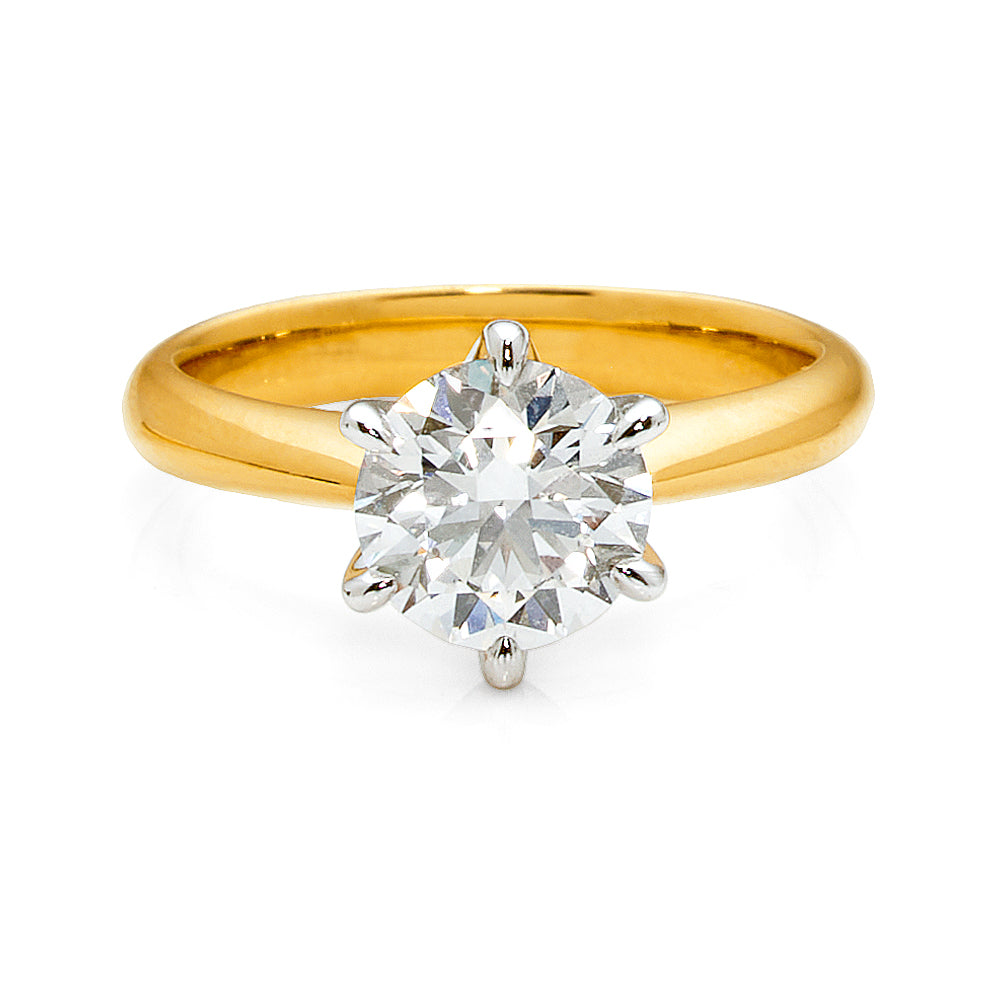 18ct Gold 1.55ct Lab Grown Diamond Solitaire Engagement Ring