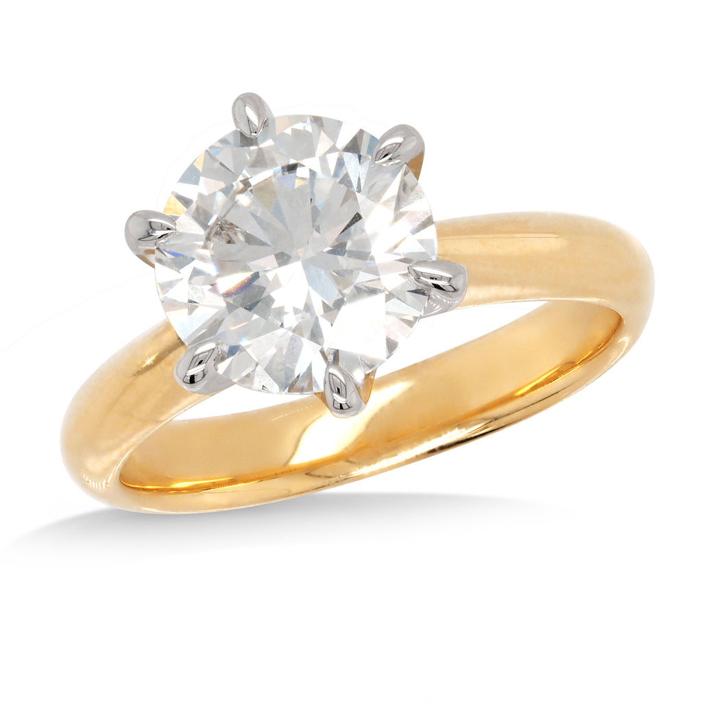 18ct Gold 3.0ct Lab Grown Diamond Solitaire Engagement Ring