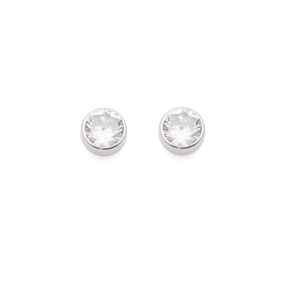 9ct White Gold Cubic Zirconia 6mm Studs