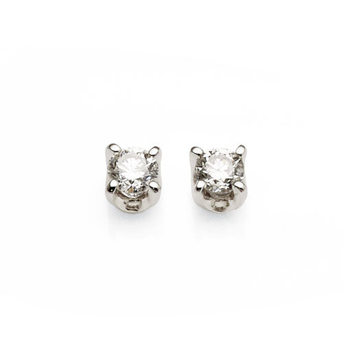 9ct White Gold Diamond Studs TW 0.20CT