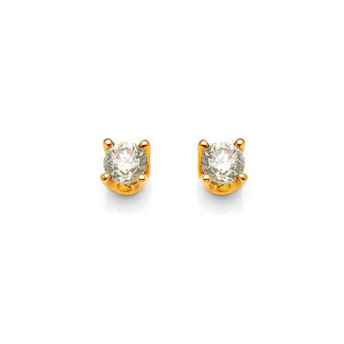 9ct Yellow Gold Diamond Stud Earrings TW 0.50CT