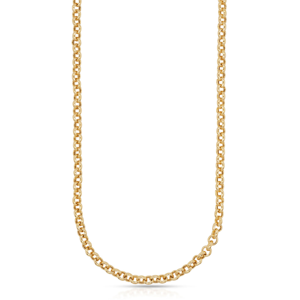 9ct Yellow Gold Round Belcher Link Chain