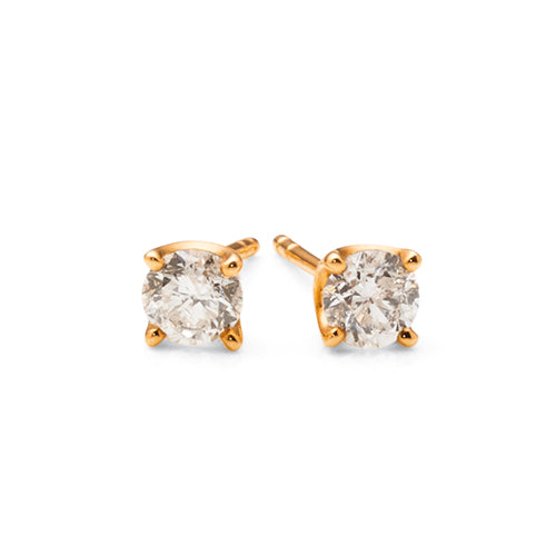 9ct Yellow Gold Diamond Studs TW 0.60ct