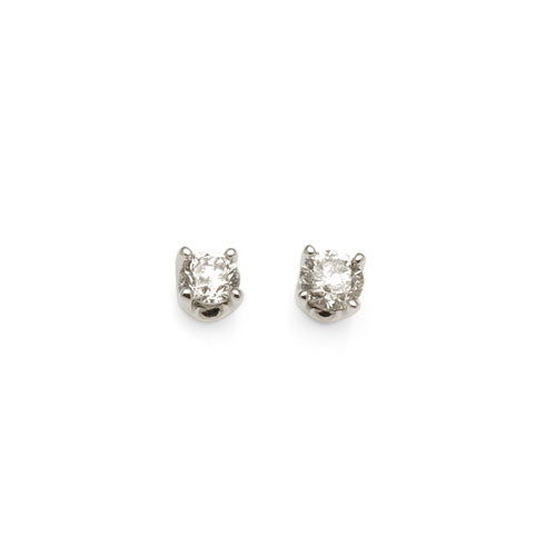 9ct White Gold Diamond Stud Earrings TW 0.40CT