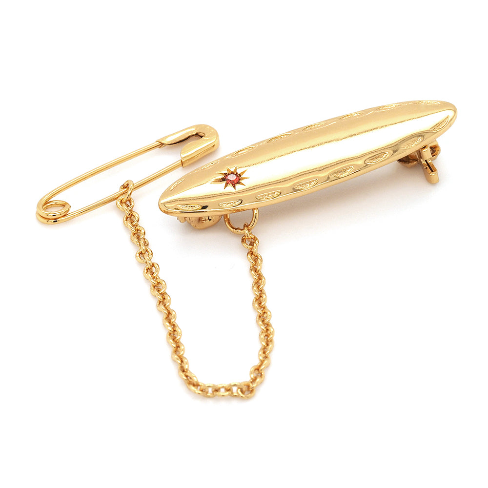 Gold Tone Sterling Silver 30mm Baby Brooch