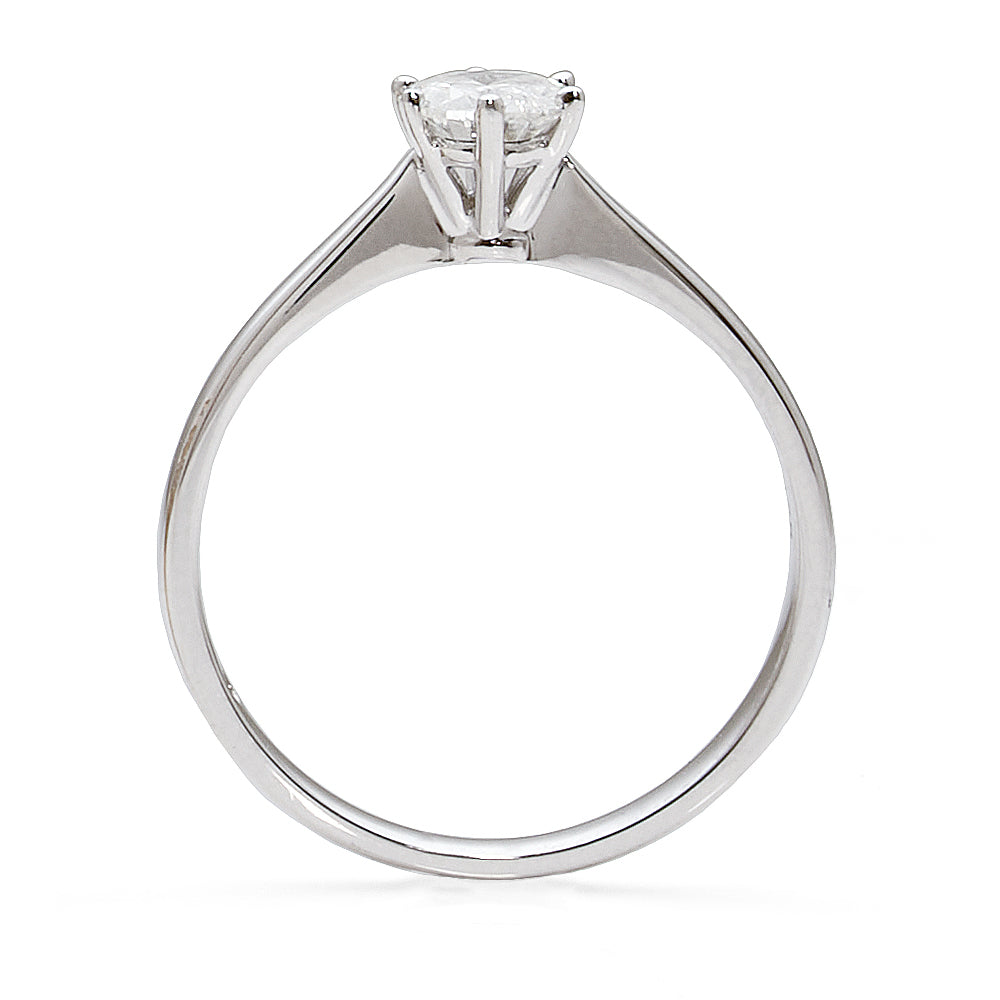 9ct White Gold 0.53CT Brilliant Cut Diamond Solitaire Engage