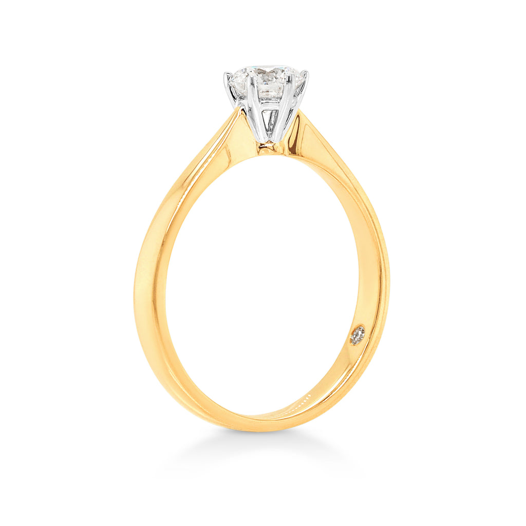 9ct Yellow Gold 0.51CT Brilliant Cut Diamond Solitaire Engag