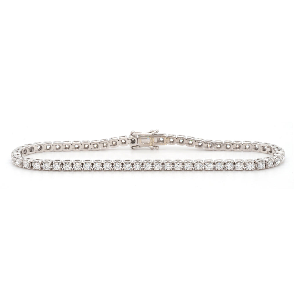 14ct White Gold Lab Grown Diamond Tennis Bracelet TDW:2.01CT