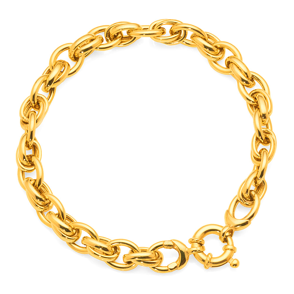 Gold Bonded Bolt Ring Bracelet