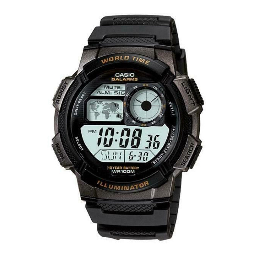 Casio 'World Time' Digital Watch AE1000W-1A