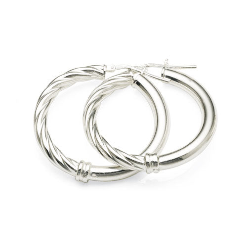 Sterling Silver 25mm Hoops