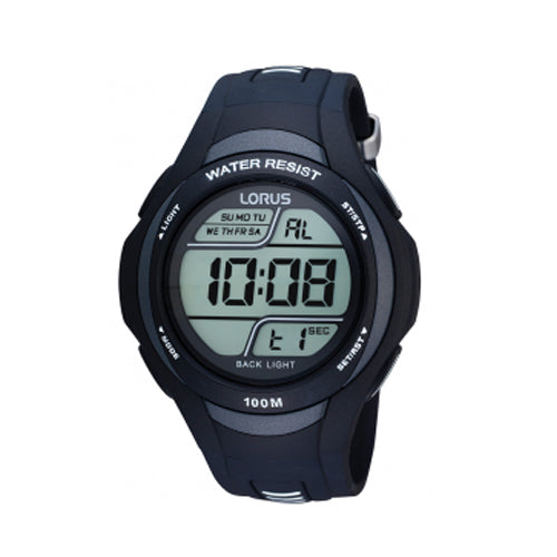 Lorus Black Digital Multi-Timer Watch R2305EX-9