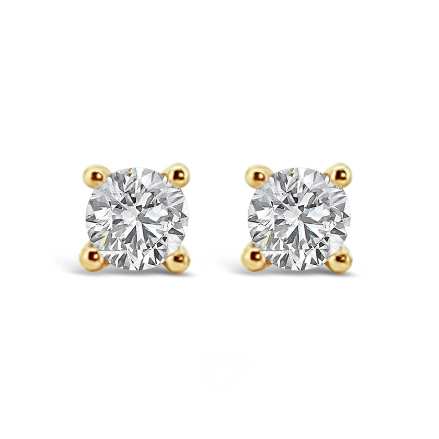 Evergem 9ct Yellow Gold 5mm Round Cubic Zirconia Studs