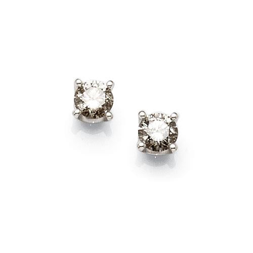 9ct White Gold 13pt Diamond Stud Earrings TDW 0.26CT