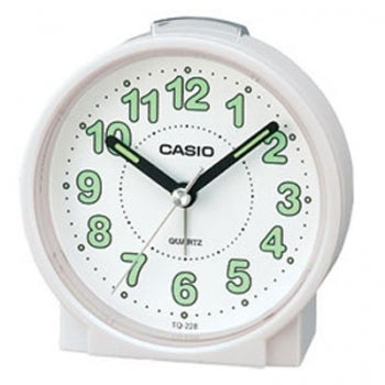 Casio White Alarm Clock TQ228-7
