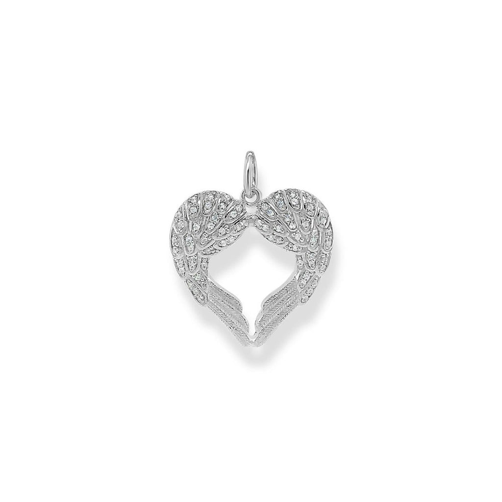 Thomas Sabo Sterling Silver Cubic Zirconia Winged Heart Pend