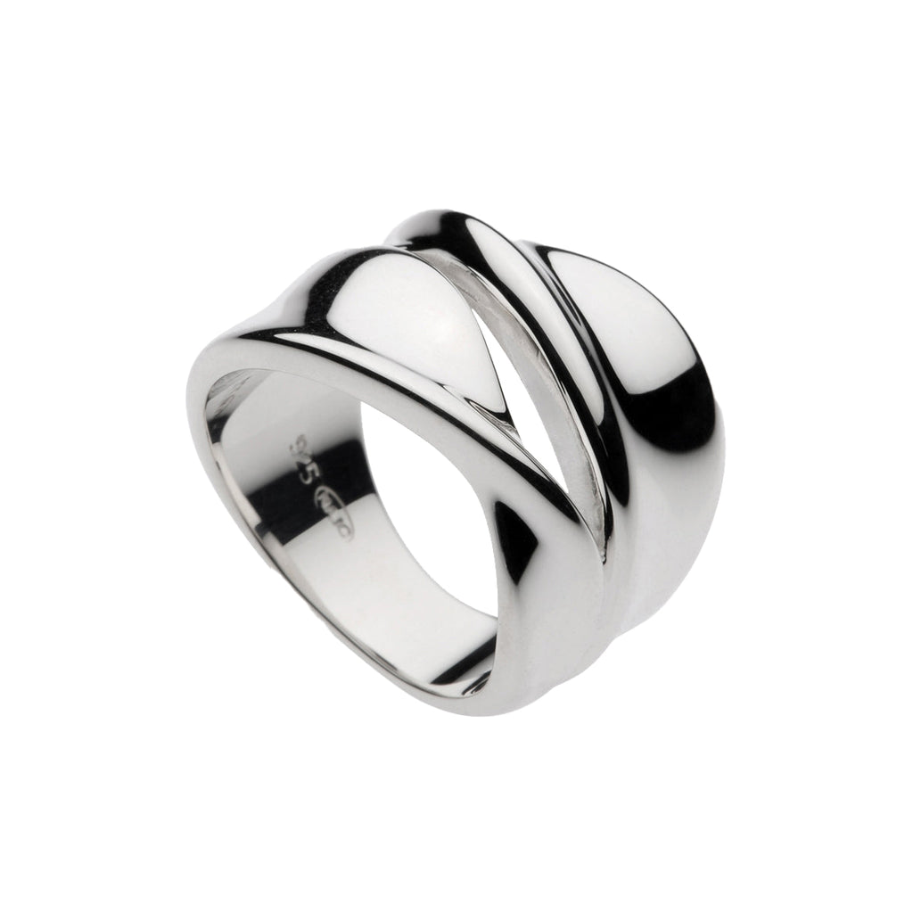 Najo Sterling Silver Somersault Twisted-Ribbon Ring R2254