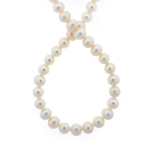 Sterling Silver 45cm 7mm Fresh Water Pearl Strand