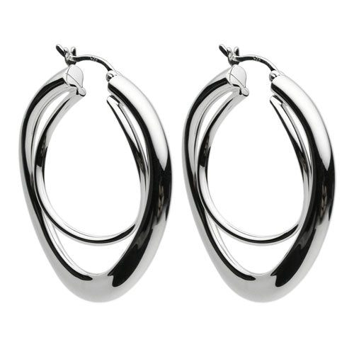 Najo Sterling Silver 40mm Hoops E2776