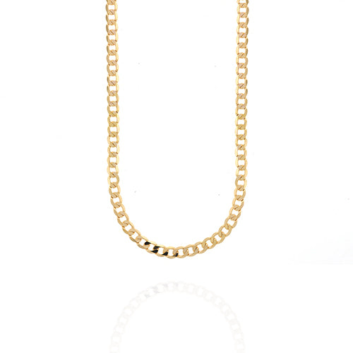 9ct Gold Flat Curb-Link Chain