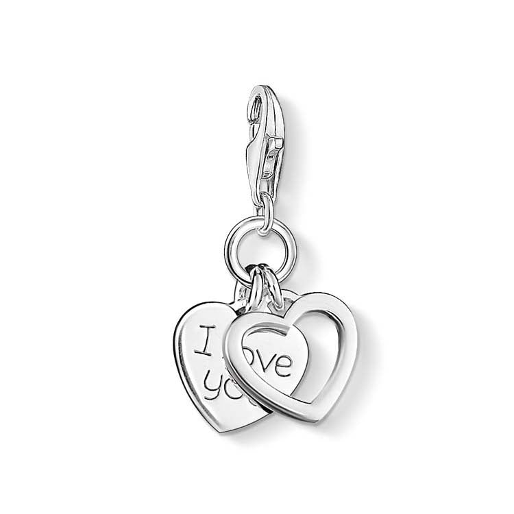 Thomas Sabo Sterling Silver 'i Love You Hearts' Charm Cc852