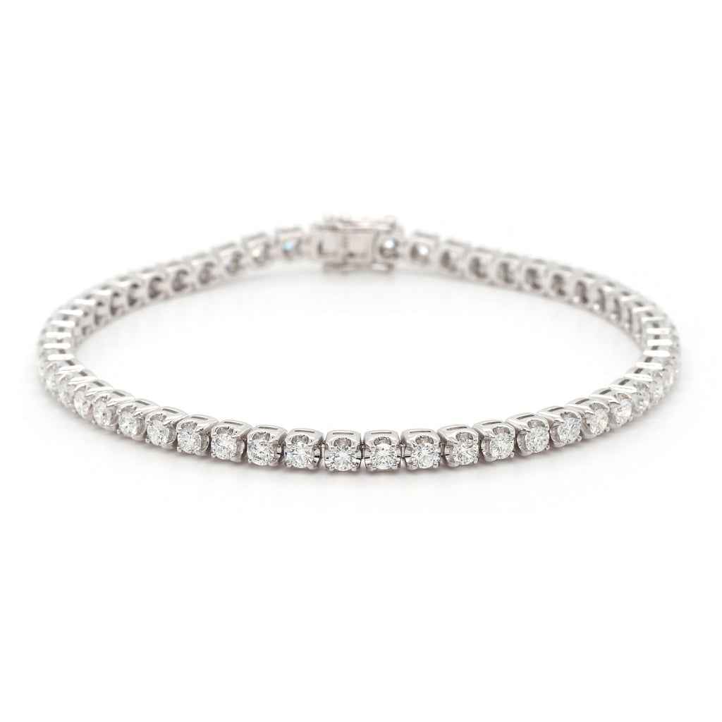 14ct White Gold Lab Grown Diamond Tennis Bracelet TDW:3.0CTS