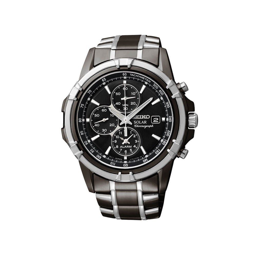 Seiko Solar Chronograph Conceptual Black Watch SSC143P-9