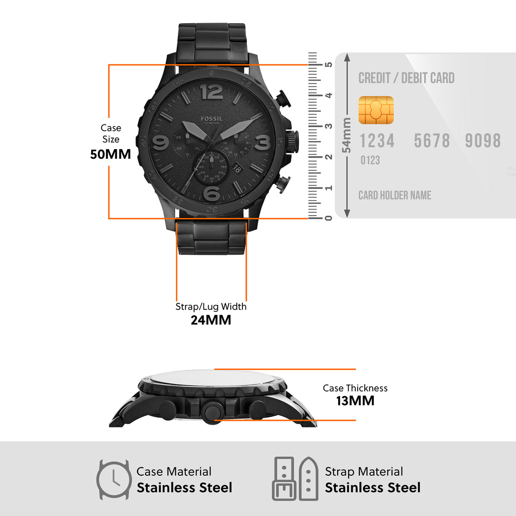 Fossil 'Nate' Chronograph Watch JR1401