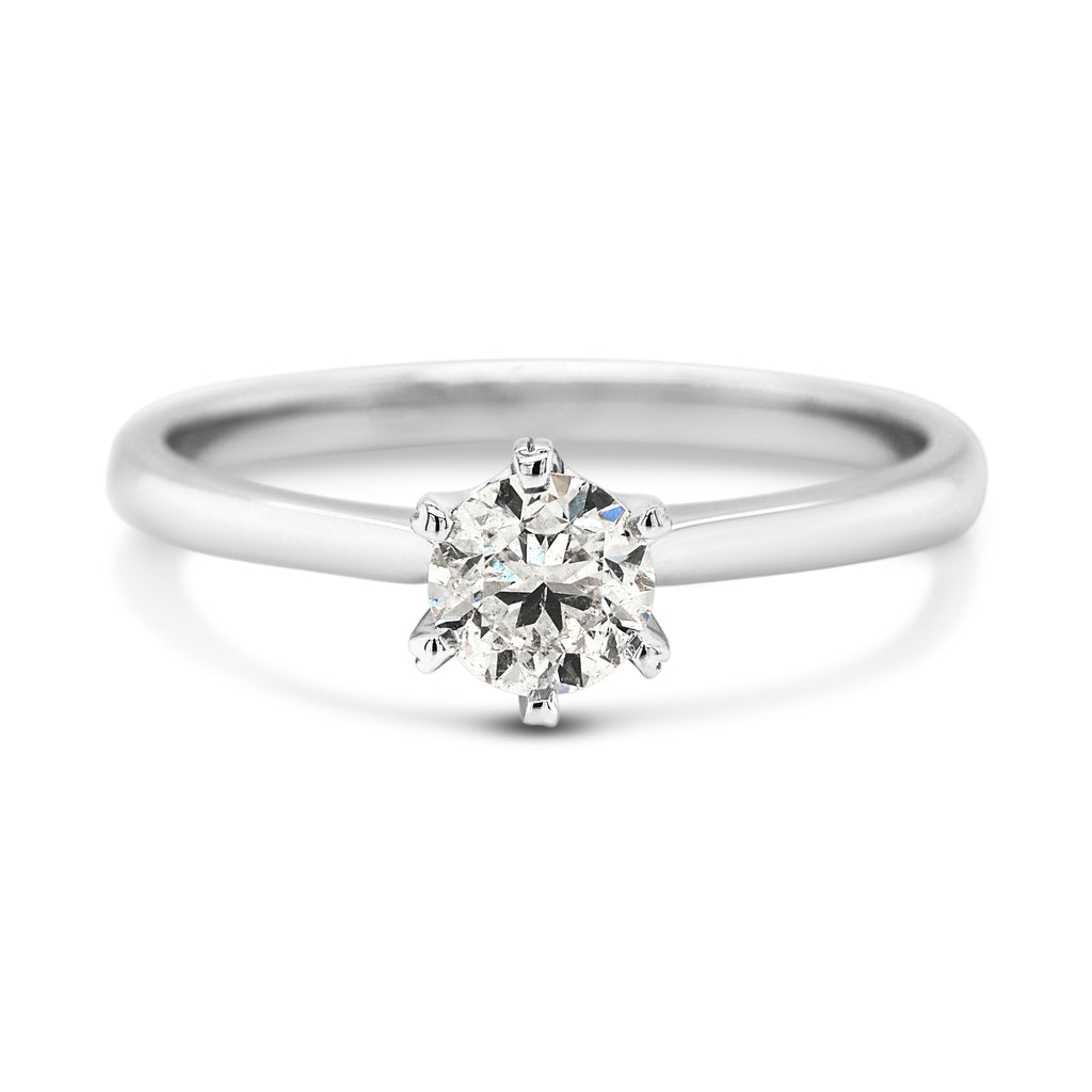 9ct White Gold 0.49CT Brilliant Cut Diamond Solitaire Engage