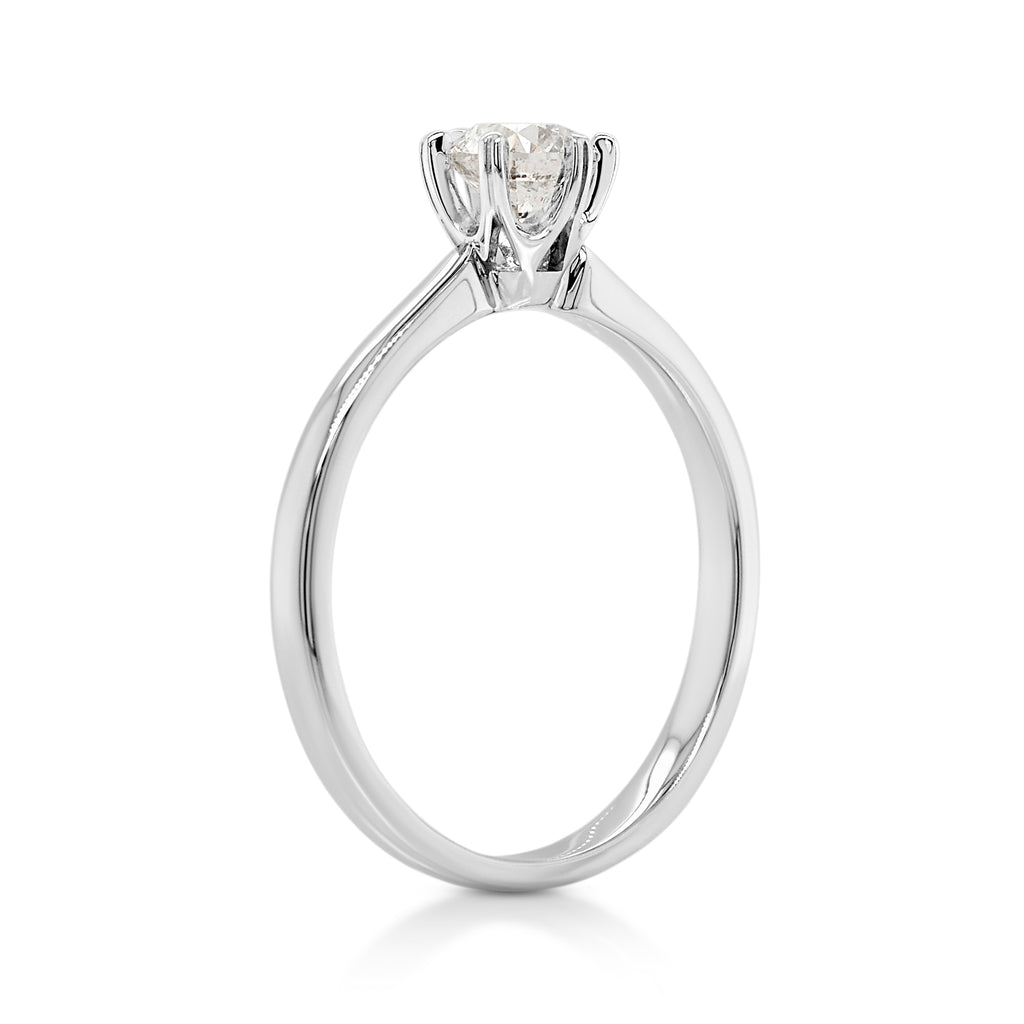 9ct White Gold 0.49CT Brilliant Cut Diamond Solitaire Engage