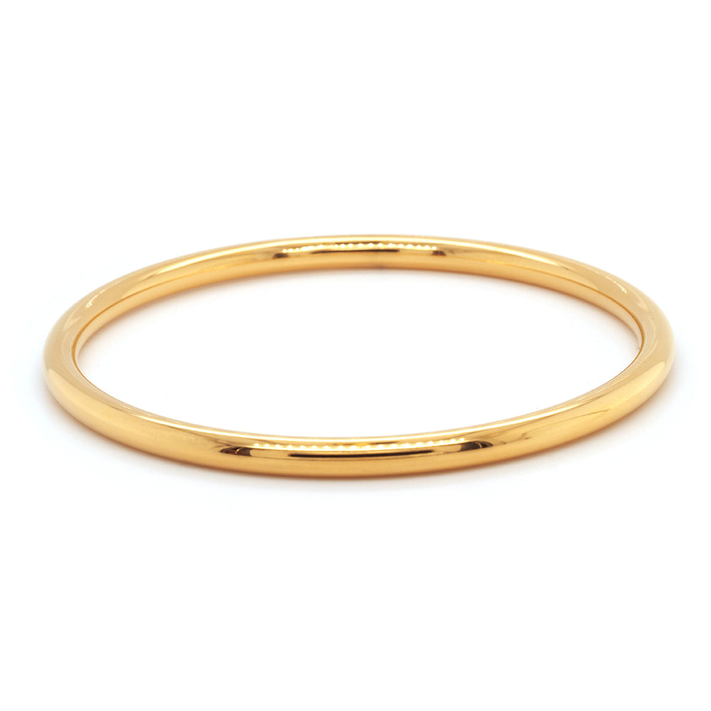 Gold Tone Children's Hollow Golf Bangle 60mm