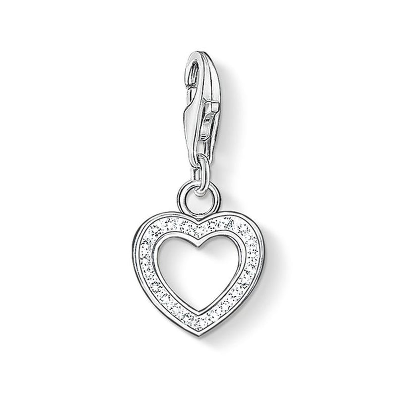 Thomas Sabo Sterling Silver Cubic Zirconia Open 'Heart' Char