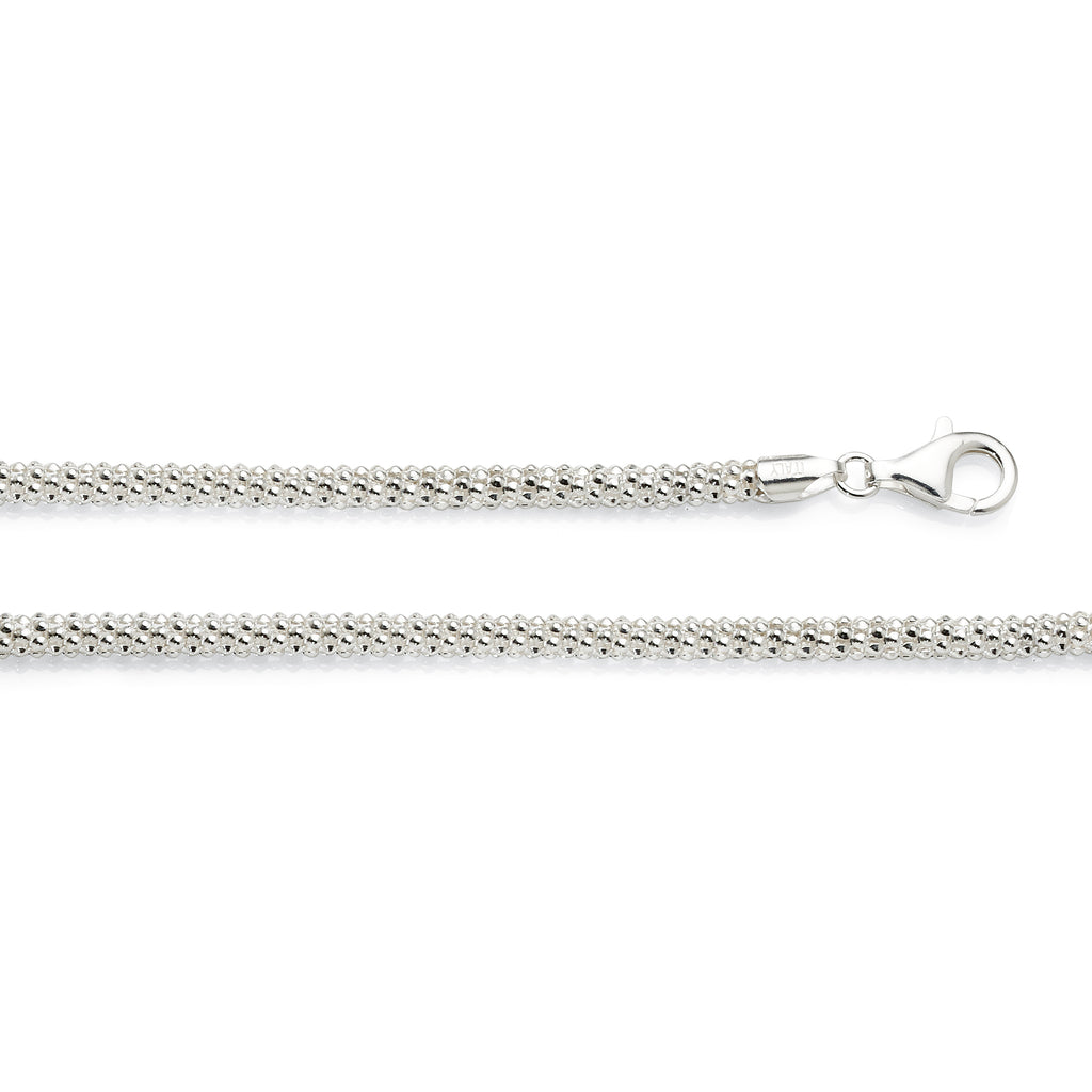 Sterling Silver Popcorn Link Bracelet