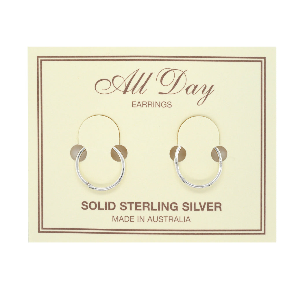 Sterling SIlver 10mm Plain Sleepers