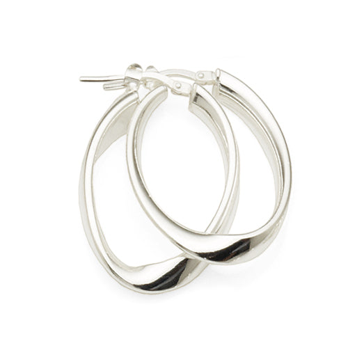 Sterling Silver 20mm Oval Hoops